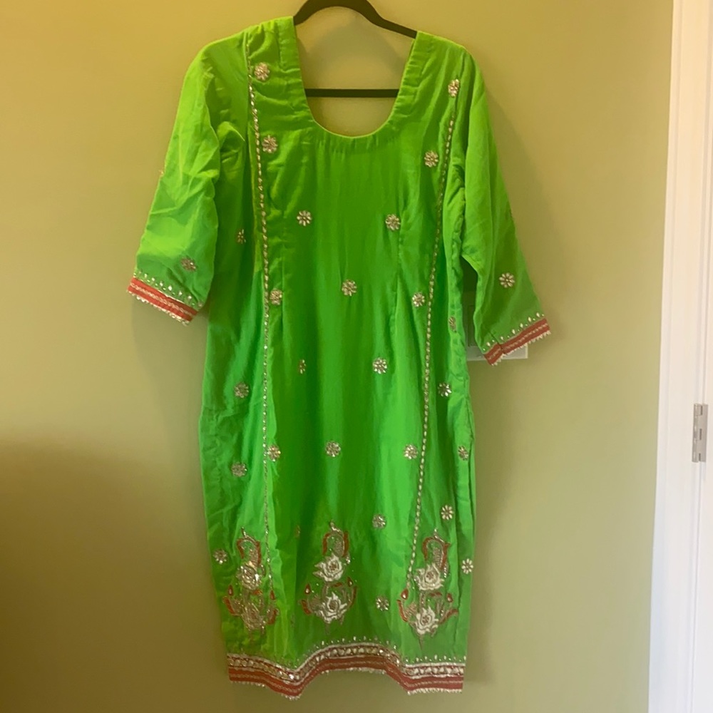Bright green and Hot pink